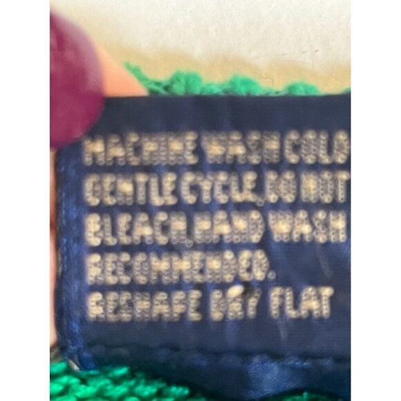 Herman Geist Sweater Women L Green Polka Dot Beaded Sheep Novelty Neutral Retro - Picture 9 of 11